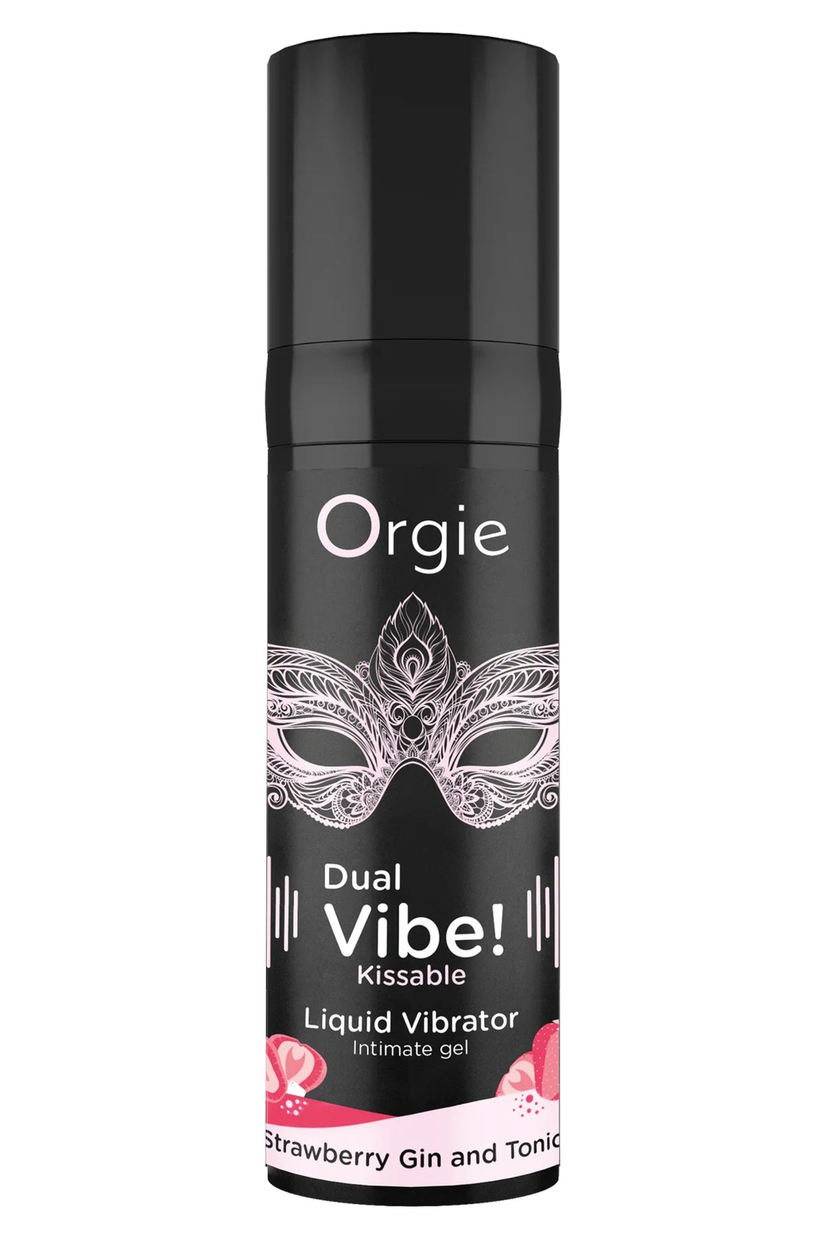 DUAL VIBE! STRAWBERRY GIN & TONIC KISSABLE LIQUID VIBRATOR